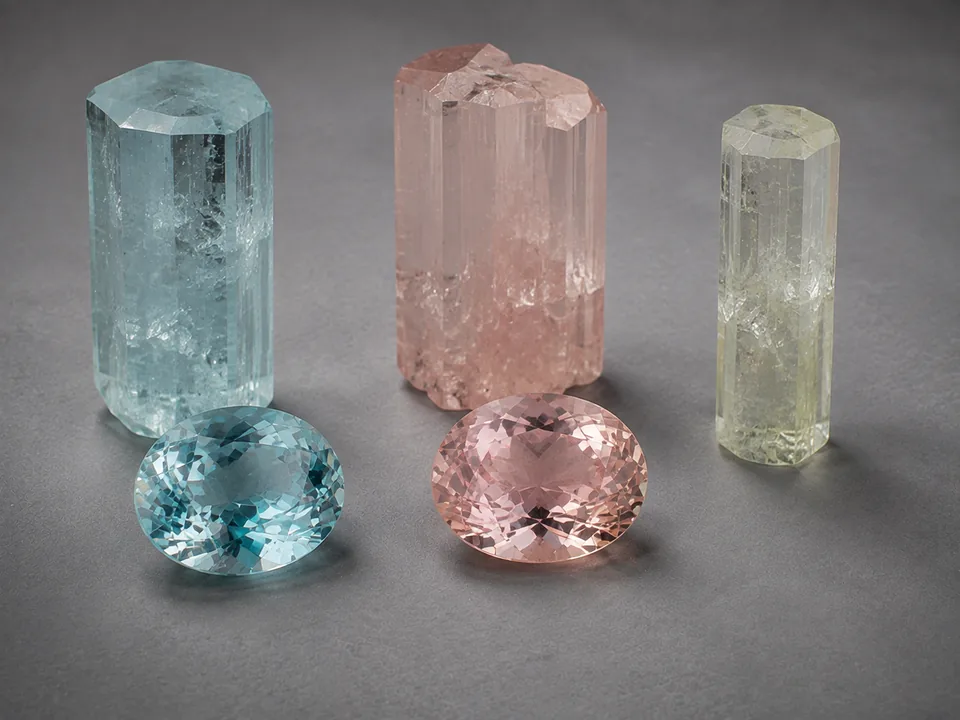 Beryl mineral family specimens
