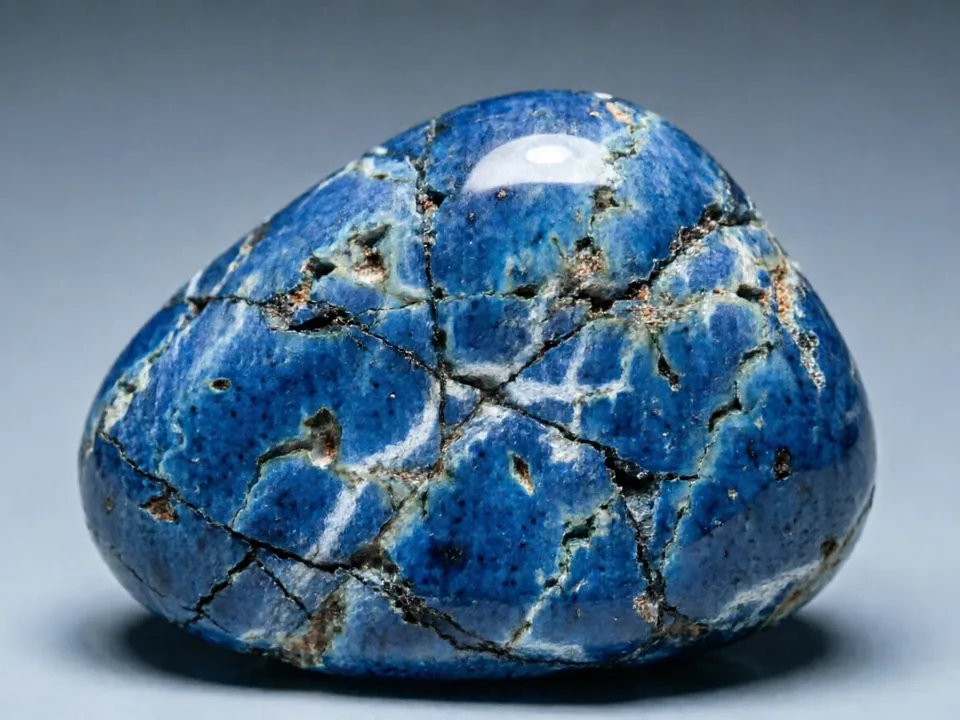 Blue Lace Stone specimen on a neutral background.