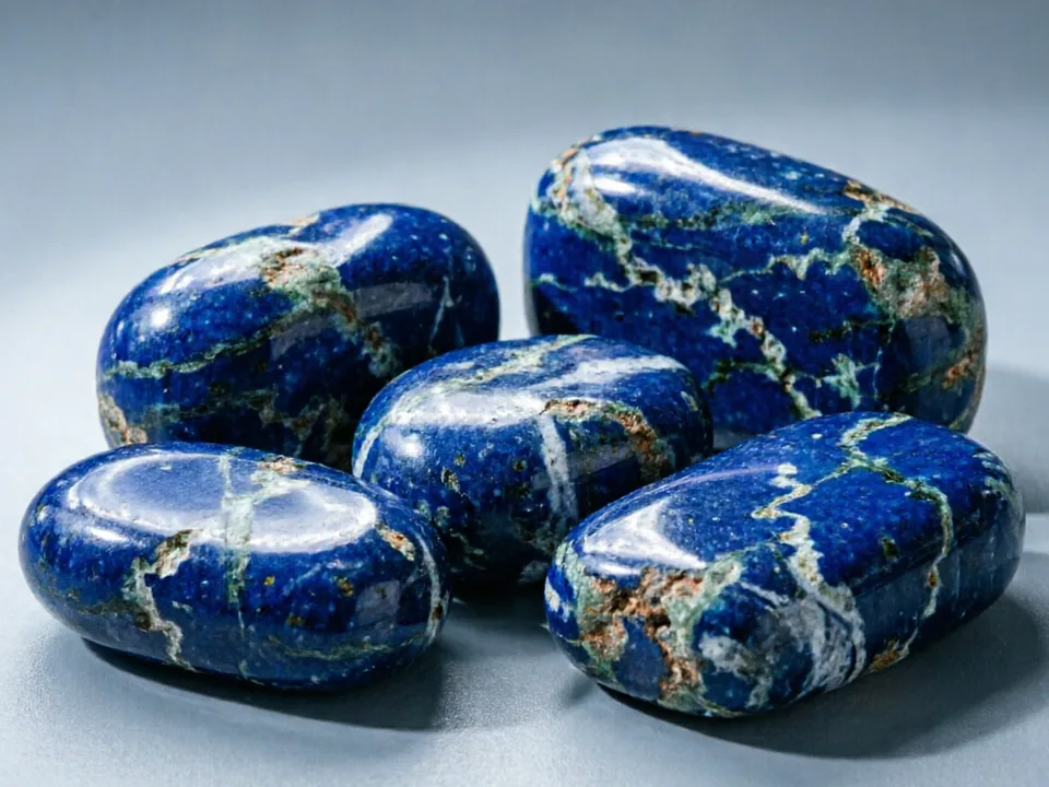 Lapis Lazuli specimen on a neutral background.