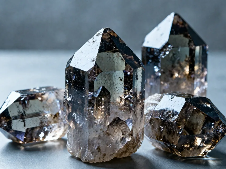 Smoky Quartz (Cairngorm) specimen on a neutral background.