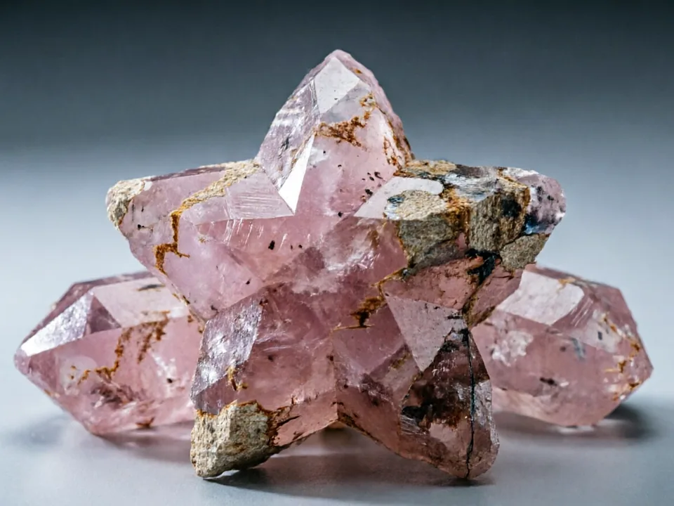 Illustrative Star Rose Quartz specimen on a neutral background.