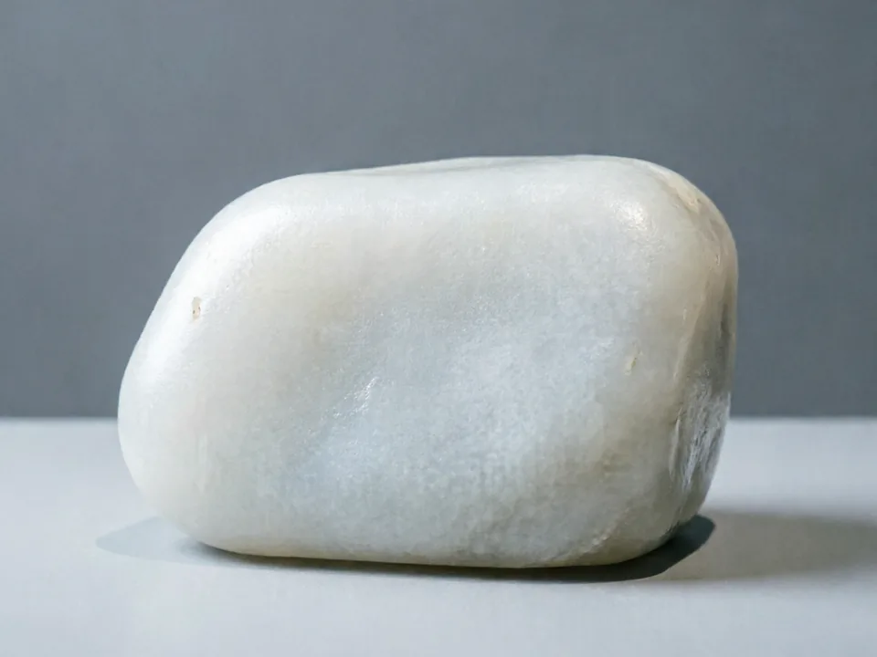 Xiuyan Jade specimen photograph on a neutral background.